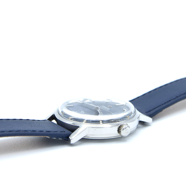 1969 Omega Geneve Automatic Date Model 166.070 with Stunning Rare Electric Blue Dial caliber 565