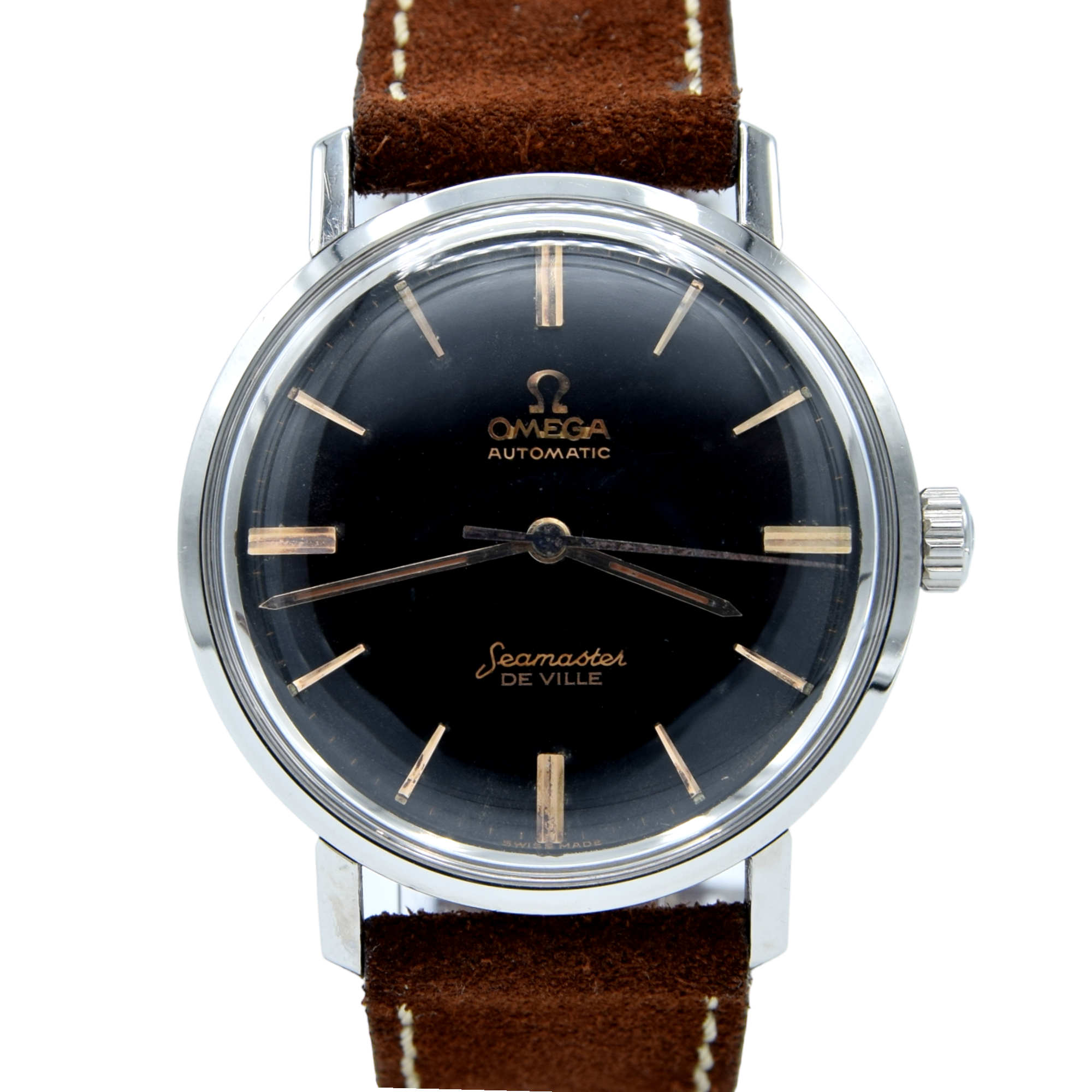 1962 Omega Seamaster De Ville 'Don Draper' Automatic with Rare original  Black Dial Model 14905 Monocoque
