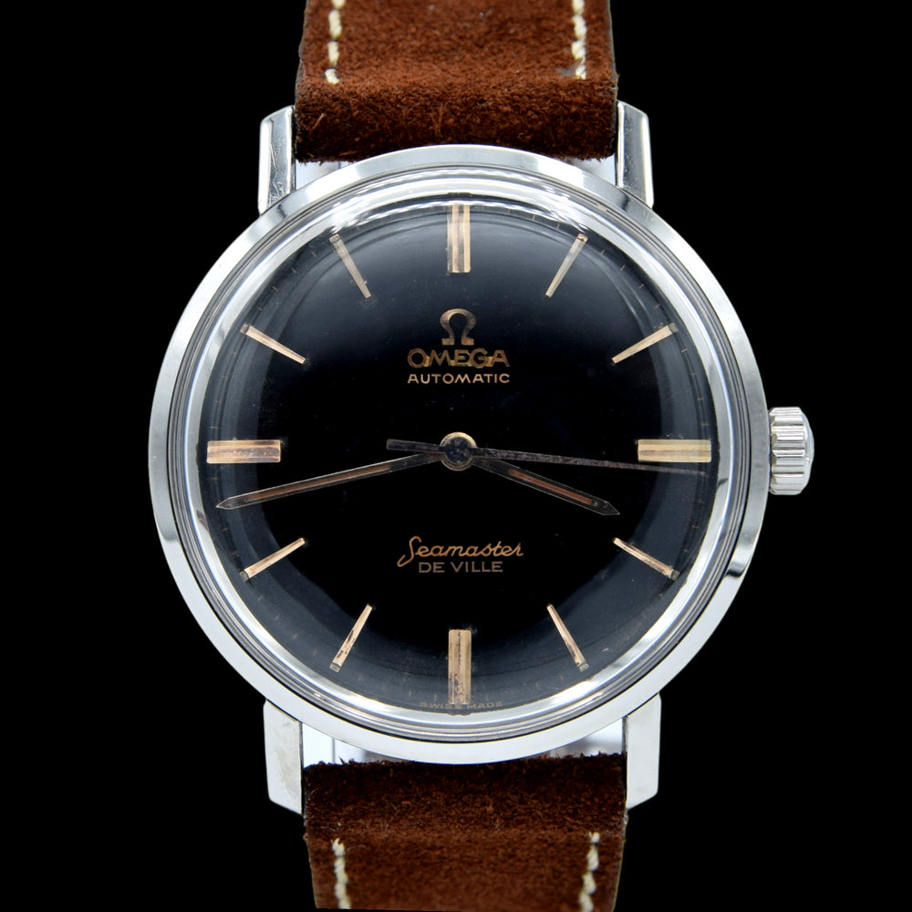1962 Omega Seamaster De Ville 'Don Draper' Automatic with Rare original  Black Dial Model 14905 Monocoque