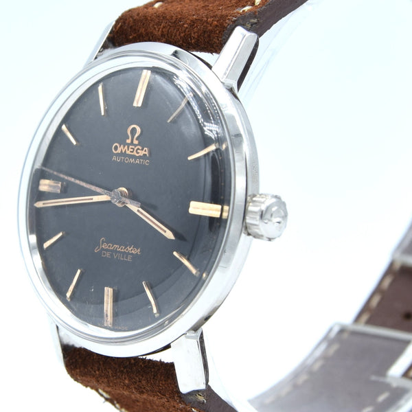 1962 Omega Seamaster De Ville 'Don Draper' Automatic with Rare original  Black Dial Model 14905 Monocoque