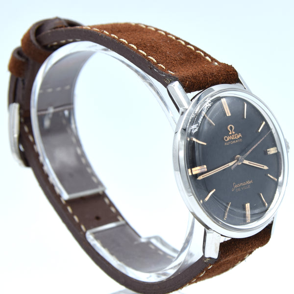 1962 Omega Seamaster De Ville 'Don Draper' Automatic with Rare original  Black Dial Model 14905 Monocoque