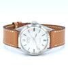 1969 Rolex Oyster Perpetual Air King Precision Model 5500 with satin silvered Dial in Stainless Steel on leather