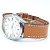 1969 Rolex Oyster Perpetual Air King Precision Model 5500 with satin silvered Dial in Stainless Steel on leather