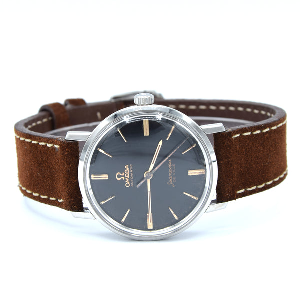 1962 Omega Seamaster De Ville 'Don Draper' Automatic with Rare original  Black Dial Model 14905 Monocoque
