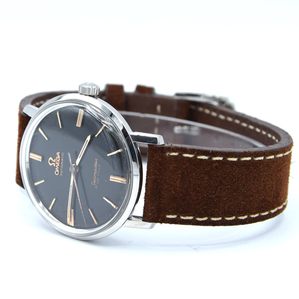 1962 Omega Seamaster De Ville 'Don Draper' Automatic with Rare original  Black Dial Model 14905 Monocoque