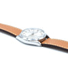 1969 Rolex Oyster Perpetual Air King Precision Model 5500 with satin silvered Dial in Stainless Steel on leather