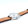 1969 Rolex Oyster Perpetual Air King Precision Model 5500 with satin silvered Dial in Stainless Steel on leather