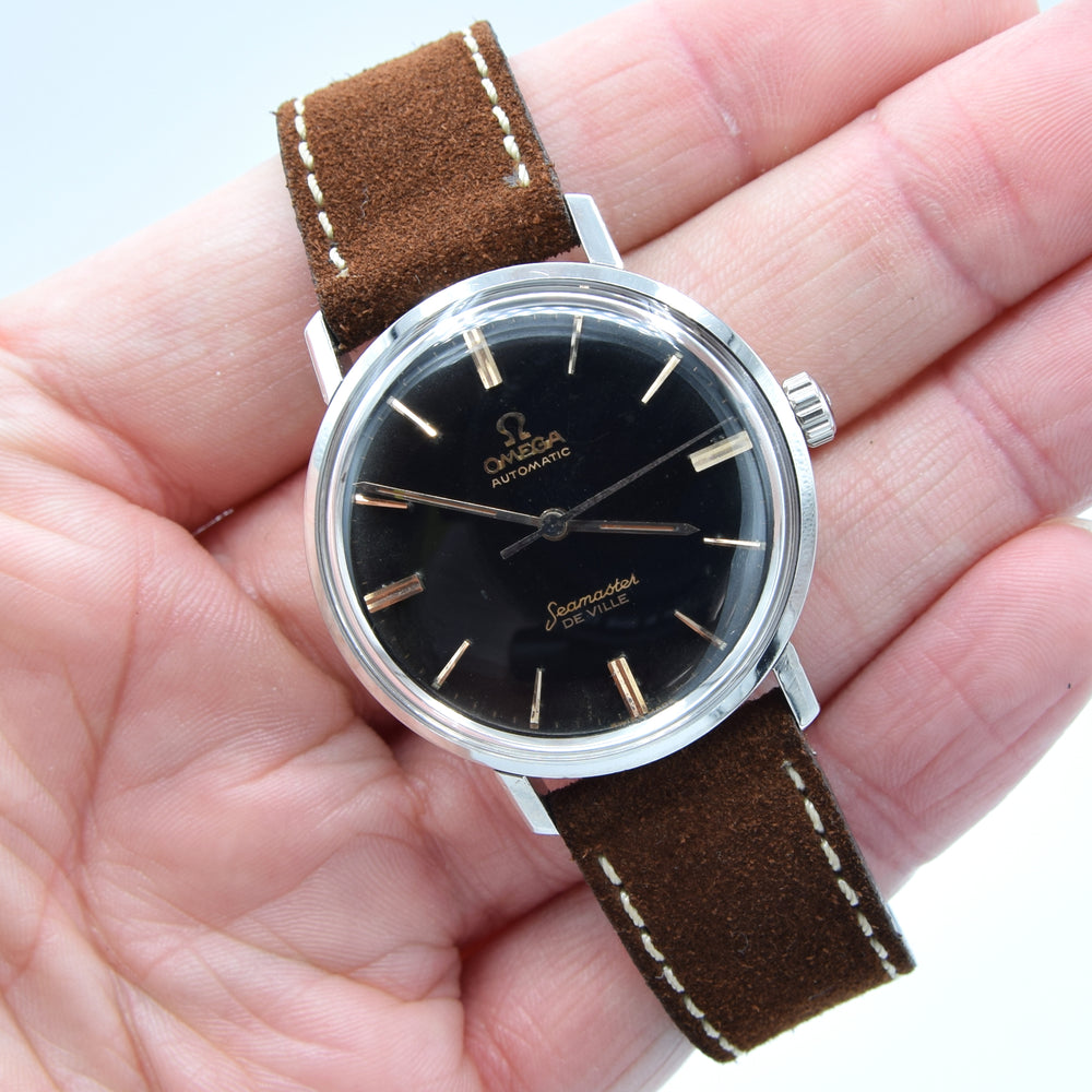 1962 Omega Seamaster De Ville 'Don Draper' Automatic with Rare original  Black Dial Model 14905 Monocoque