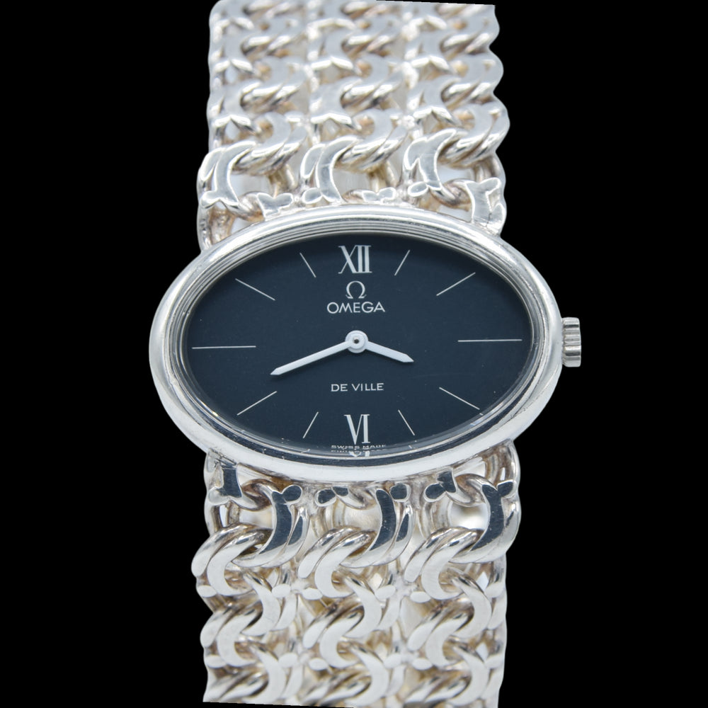 1972 Omega Rare & unusual De Ville “Jeux D’Argent” 8349 silver Bracelet Watch Andrew Grima designed