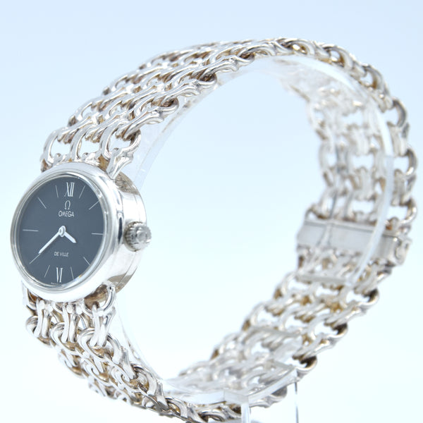 1972 Omega Rare & unusual De Ville “Jeux D’Argent” 8349 silver Bracelet Watch Andrew Grima designed