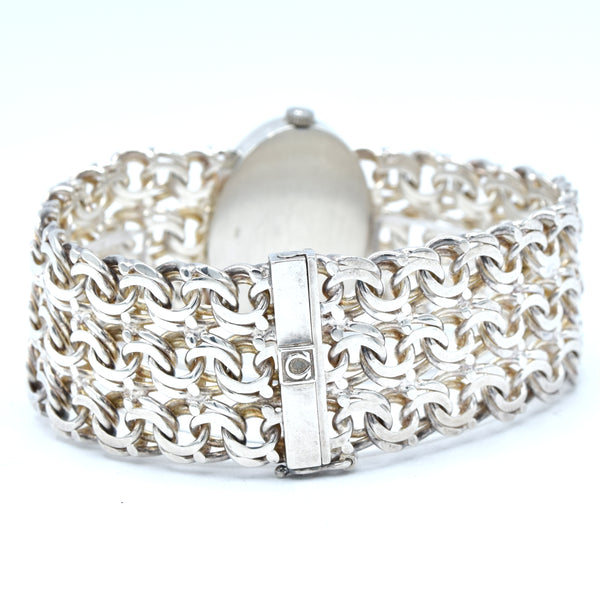 1972 Omega Rare & unusual De Ville “Jeux D’Argent” 8349 silver Bracelet Watch Andrew Grima designed
