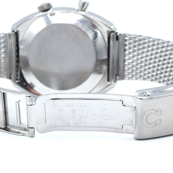 (RESERVED)1967 Omega Chronostop Genéve Mk1 Model 145.009 with Grey Sloped Dial in Stainless Steel on mesh