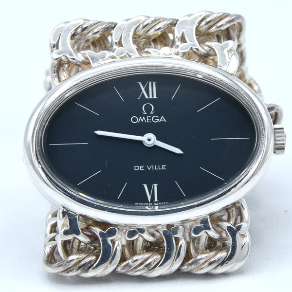 1972 Omega Rare & unusual De Ville “Jeux D’Argent” 8349 silver Bracelet Watch Andrew Grima designed