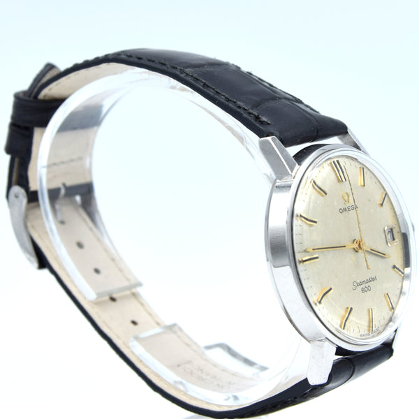 1964 Omega Seamaster 600 with onyx batons and Hammered Patina Dial in Stainless Steel Model 136.011