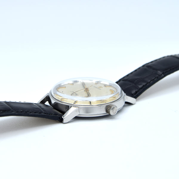 1964 Omega Seamaster 600 with onyx batons and Hammered Patina Dial in Stainless Steel Model 136.011
