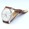 1960s larger Cyma autorotor Cymaflex Wristwatch with fabulous linen effect dial