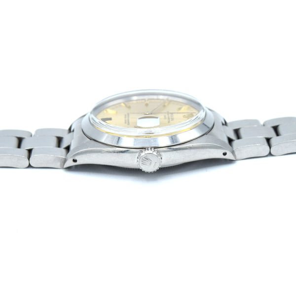 1978 Rolex Oyster Perpetual Date Model 1500 with mint Champagne dial in Stainless Steel on oyster Bracelet