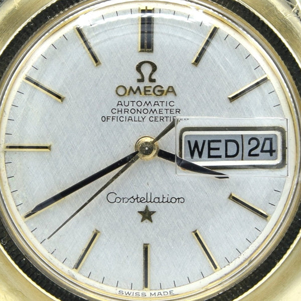 1968 Omega Constellation Auto Day - Date Model 168.029 'C Case' Wristwatch with linen Dial in Gold Capped Case