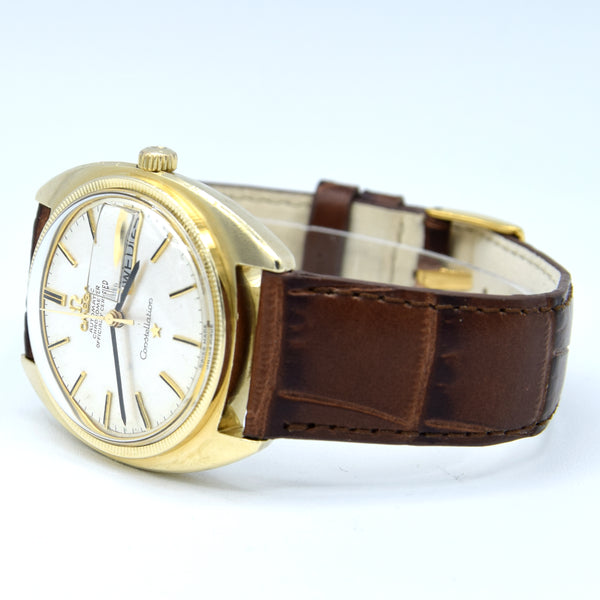 1968 Omega Constellation Auto Day - Date Model 168.029 'C Case' Wristwatch with linen Dial in Gold Capped Case
