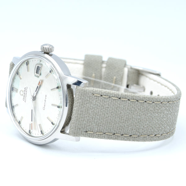 1971 Omega Geneve Automatic Date Model 166.070 with Stunning 'Mosaic' silver Dial caliber 565