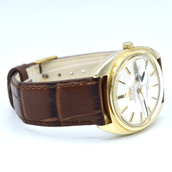 1968 Omega Constellation Auto Day - Date Model 168.029 'C Case' Wristwatch with linen Dial in Gold Capped Case