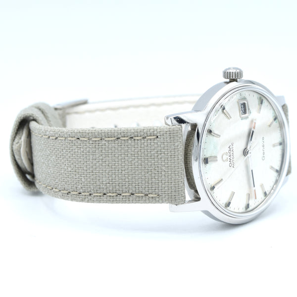 1971 Omega Geneve Automatic Date Model 166.070 with Stunning 'Mosaic' silver Dial caliber 565