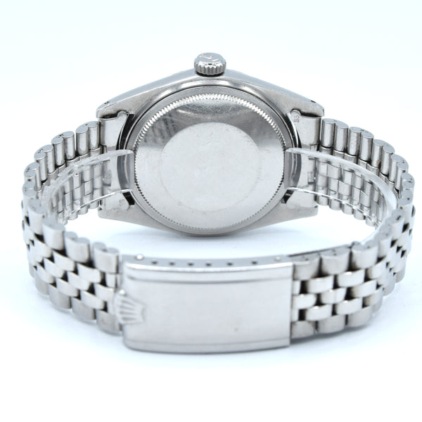 1970 Sharp Rolex Oyster Perpetual Datejust with White Gold Fluted Bezel