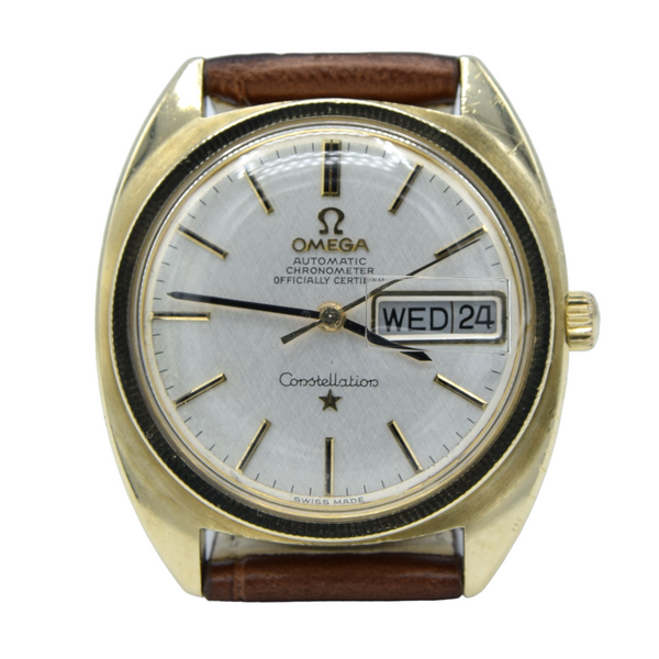 1968 Omega Constellation Auto Day - Date Model 168.029 'C Case' Wristwatch with linen Dial in Gold Capped Case