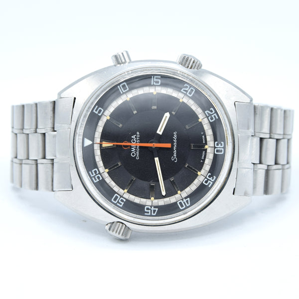 1968 Omega Seamaster large Chronostop Dive Style Watch Model 145.008 in Stainless Steel