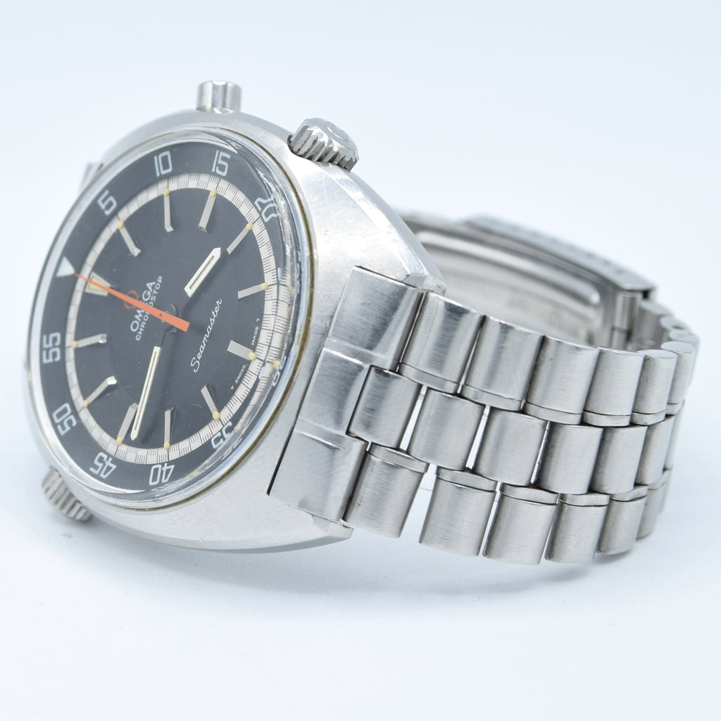 Omega Seamaster Chronostop Dive Style Watch with 24 Hour Inner Bezel Model 145.008 in Stainless Steel 1968 main image 0