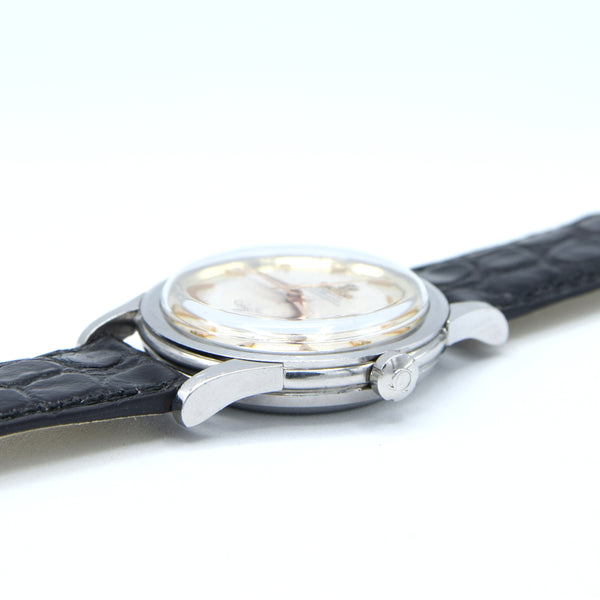 1958 early Omega Constellation Chronometer Early Model 2852 with Crosshair Patina Dial in stainless steel