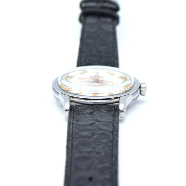 1958 early Omega Constellation Chronometer Early Model 2852 with Crosshair Patina Dial in stainless steel