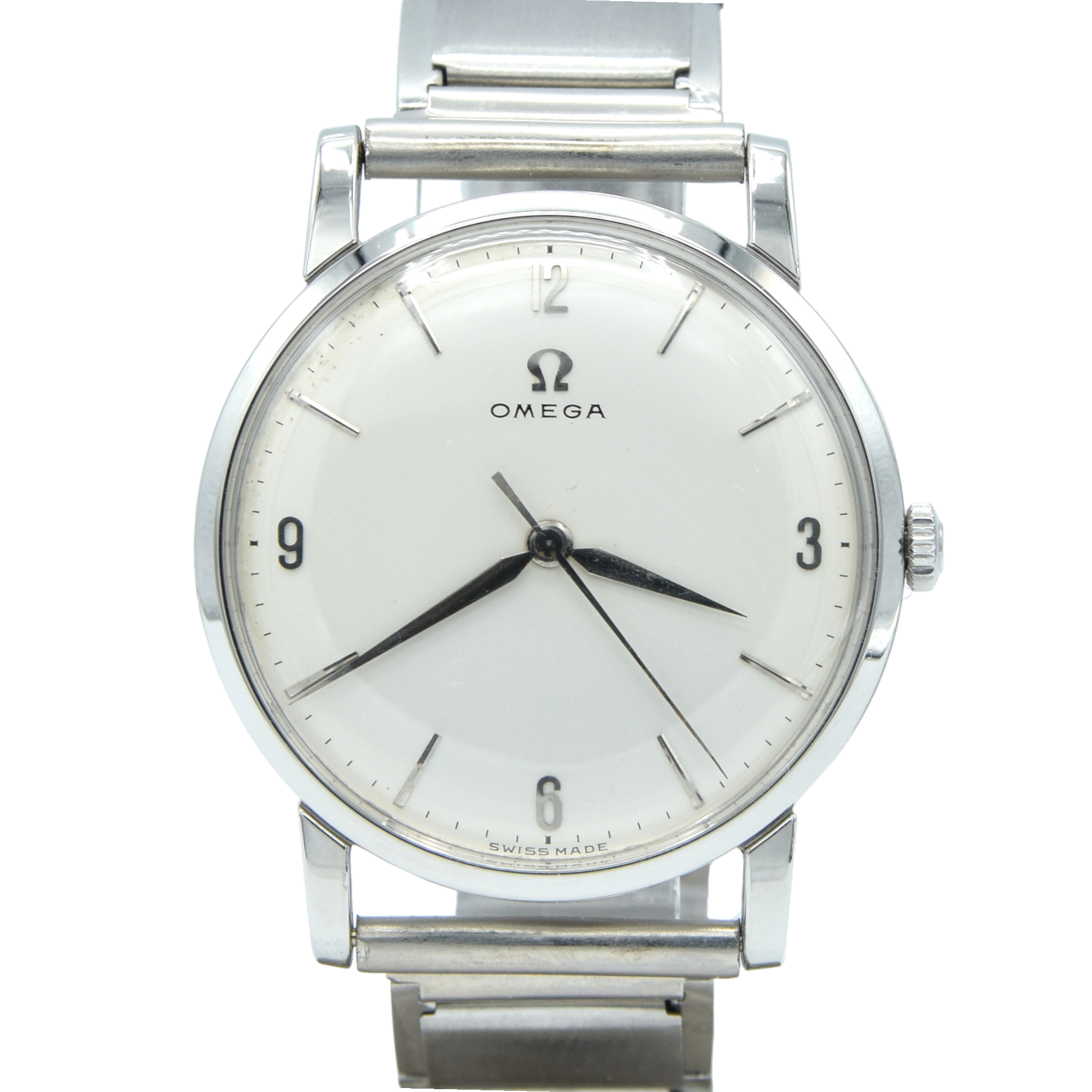 1958 Omega Manual Wind dress watch with central seconds and Mixed Arabic numerals Model 14387