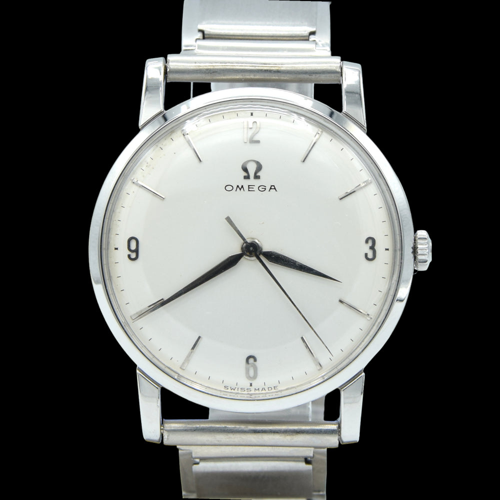 1958 Omega Manual Wind dress watch with central seconds and Mixed Arabic numerals Model 14387