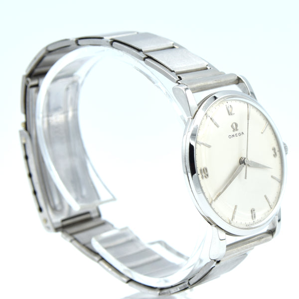 1958 Omega Manual Wind dress watch with central seconds and Mixed Arabic numerals Model 14387