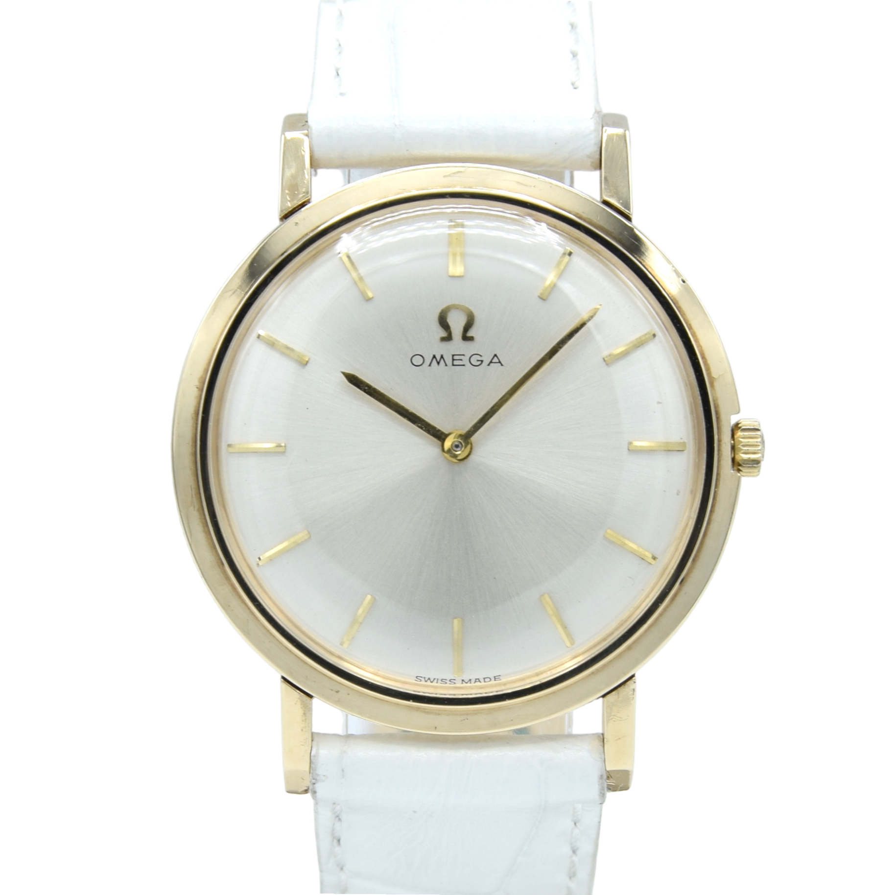 1965 slim Omega Unisex 31.5mm Dress Watch in Solid 9ct Gold English Case Model 1115046