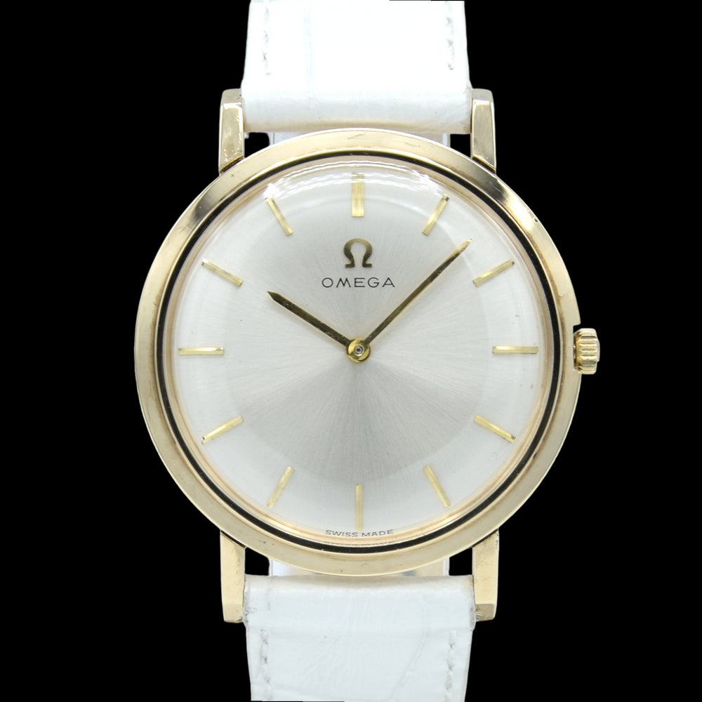 1965 slim Omega Unisex 31.5mm Dress Watch in Solid 9ct Gold English Case Model 1115046