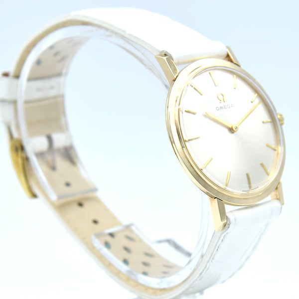 1965 slim Omega Unisex 31.5mm Dress Watch in Solid 9ct Gold English Case Model 1115046