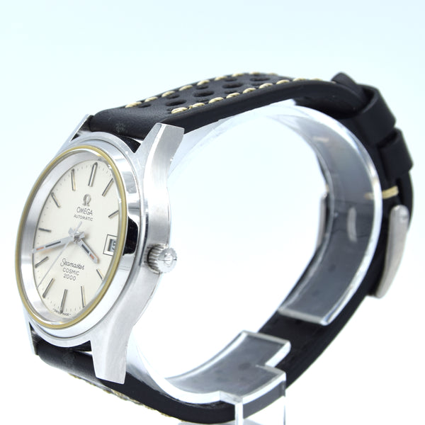 1979 Omega Large 38mm Seamaster Cosmic 2000 Automatic Date Model 166.128 with Silvered Dial