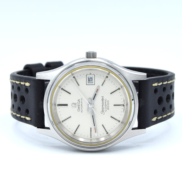 1979 Omega Large 38mm Seamaster Cosmic 2000 Automatic Date Model 166.128 with Silvered Dial