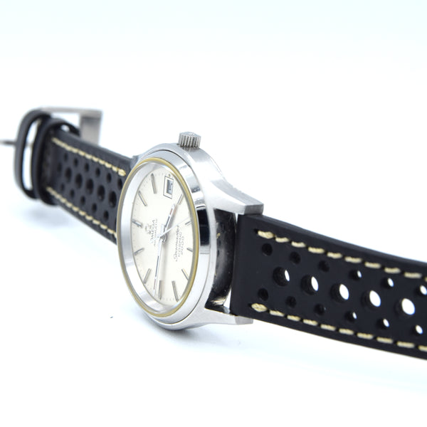 1979 Omega Large 38mm Seamaster Cosmic 2000 Automatic Date Model 166.128 with Silvered Dial