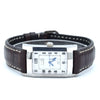 1990s Alfred Dunhill 'Facet' swiss quartz Date Wristwatch with White Dial on leather + Buckle
