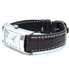 1990s Alfred Dunhill 'Facet' swiss quartz Date Wristwatch with White Dial on leather + Buckle