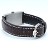 1990s Alfred Dunhill 'Facet' swiss quartz Date Wristwatch with White Dial on leather + Buckle