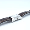 1990s Alfred Dunhill 'Facet' swiss quartz Date Wristwatch with White Dial on leather + Buckle