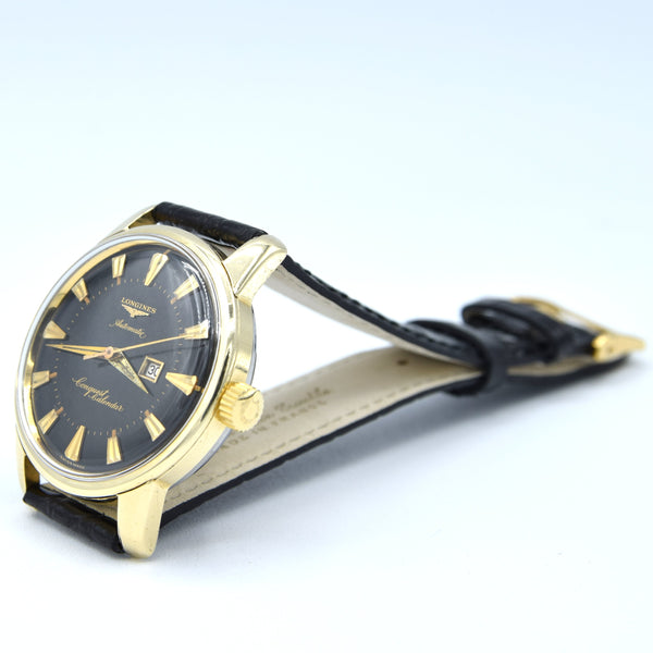 Stunning Gold capped Conquest Calendar Wristwatch Model 9007 - Dated 1959 with Original black dial