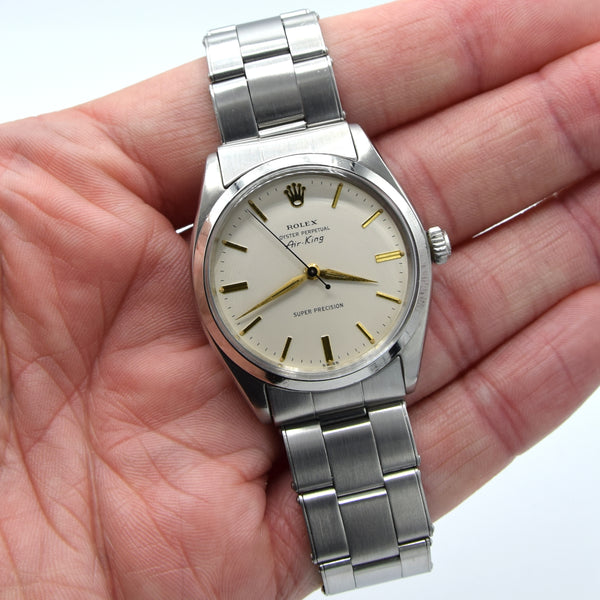 1961 Rolex Oyster Perpetual Air King Super Precision with box and papers Steel Model 5500
