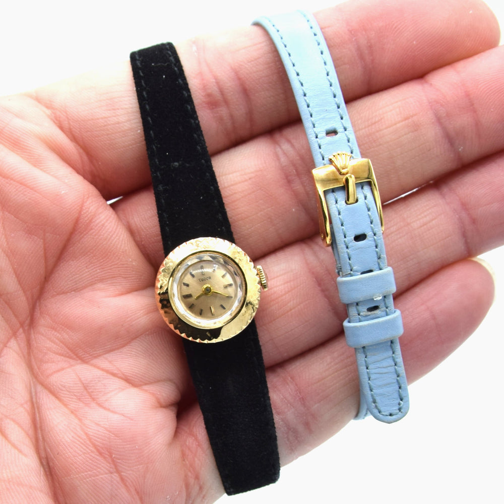 1970 Tudor Rare solid 18k Gold 'Chameleon, Yellow Gold Ref: 1859 with box and spare strap