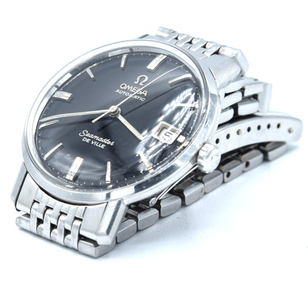 1965 Omega Automatic Seamaster De Ville date Full set  Model 166.020 in Stainless -  Box and Papers receipt
