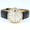 (RESERVED)1963 Omega Automatic Seamaster De Ville Date Model 166.020 in Solid 14ct Gold with omega box with Box